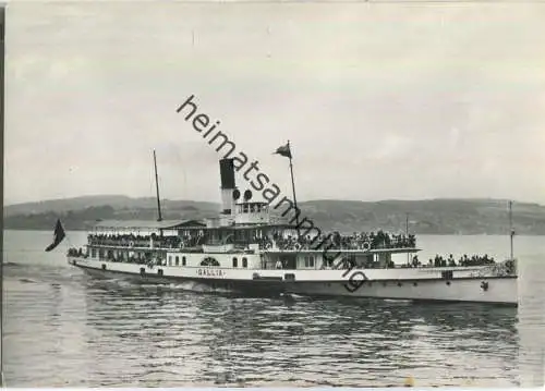 Vierwaldstättersee - Fahrgastschiff Gallia - Foto-Ansichtskarte A. Räber