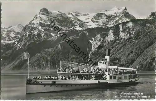 Vierwaldstättersee mit Gitschen und Urirotstock - Fahrgastschiff Schiller - Foto-Ansichtskarte