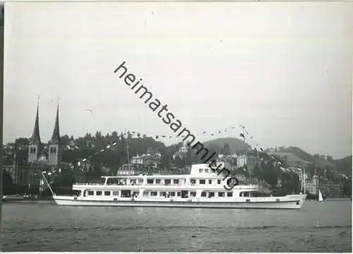 Vierwaldstättersee - Luzern - Fahrgastschiff Schwyz - Foto-Ansichtskarte ohne Verlagsangabe