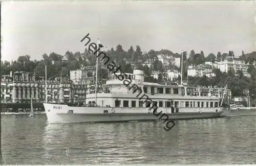 Vierwaldstättersee - Fahrgastschiff Rigi - Foto-Ansichtskarte - Verlag Goetz Luzern