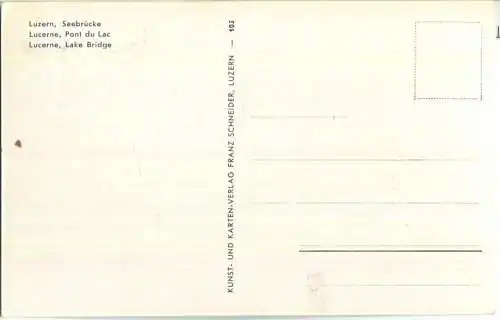 Luzern - Seebrücke - Strassenbahn - Verlag Franz Schneider Luzern