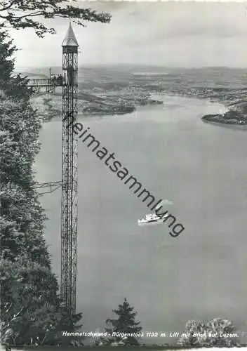 Hammedschwand - Bürgenstock - Lift mit Blick auf Luzern - Verlag Globetrotter GmbH Luzern