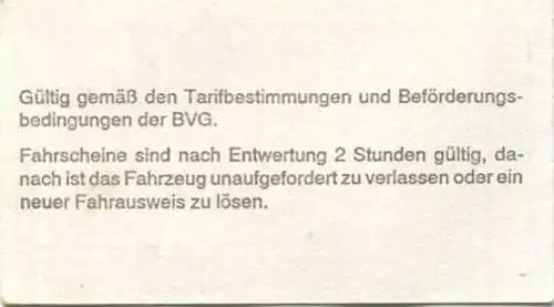 Deutschland - Berlin - BVG Fahrschein 1993
