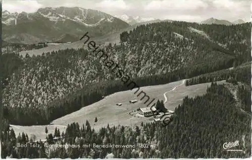 Bad Tölz - Blomberghaus Inhaber Andreas Kölbl - Benediktinerwand - Luftbild - Foto-Ansichtskarte