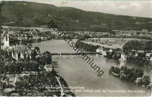 Säckingen - Luftaufnahme - Foto-Ansichtskarte - Verlag G. Keller Kiosk Säckingen