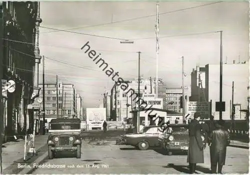 Berlin - Friedrichstrasse - Sektorengrenze Checkpoint Charlie - Foto-Ansichtskarte - Hans Andres Verlag Berlin