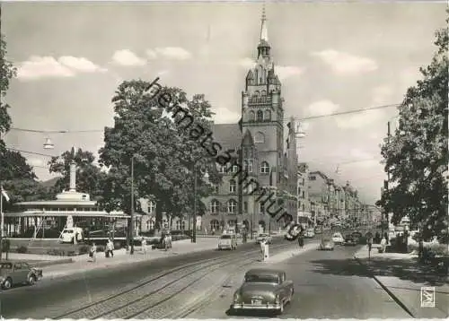 Berlin-Steglitz - Schlossstrasse mit Rathaus - Foto-Ansichtskarte - Verlag Klinke & Co. Berlin