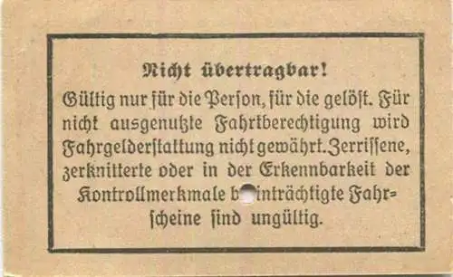 Deutschland - Berlin - Fahrschein 1937 - BVG 10 Pfg. - Hund oder Gepäck