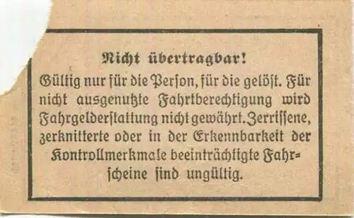 Deutschland - Berlin - Fahrschein 1937 - BVG 10 Pfg. - Hund oder Gepäck