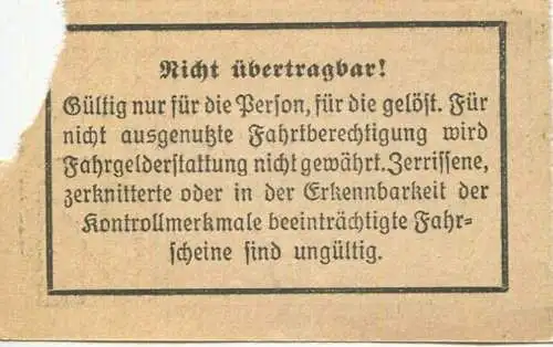 Deutschland - Berlin - Fahrschein 1937 - BVG 10 Pfg. - Hund oder Gepäck