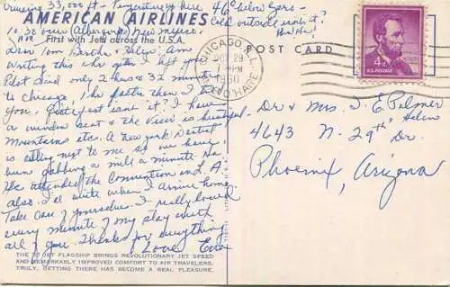 American Airlines gel. 1960
