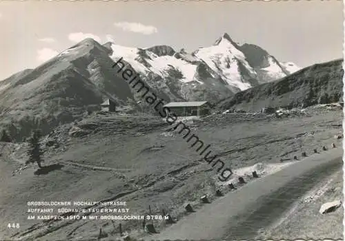 Grossglockner Hochalpenstrasse - Auffahrt Südrampe Tauernrast am Kasereck - Foto-AK Grossformat - Verlag H. Tollinger Ba