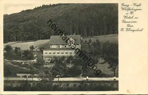 Wolfshagen - Berg-Hotel - Besitzer H. Klingebiel - Foto-AK - Verlag D. Klingebiel Langelsheim gel. 1940