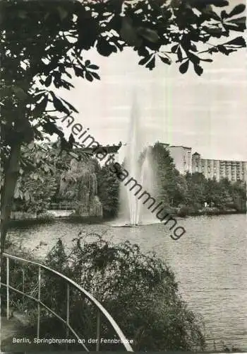 Berlin - Springbrunnen an der Fennbrücke - Foto-Ansichtskarte - Verlag Kunst und Bild Berlin