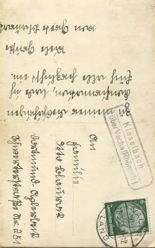 Erster Schultag mit Schultüte - Foto-AK - Posthilfstellenstempel Kieselbach über Vacha (Rhöngeb.)  gel. 1935