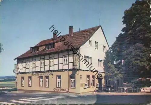 Polle - Hotel Pension Zur Burg - Besitzer H. Jacob - AK-Grossformat - Verlag Cramers Dortmund