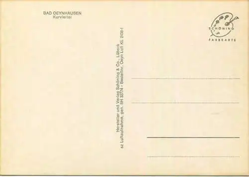 Bad Oeyhausen - Kurviertel - Luftaufnahme - AK-Grossformat - Verlag Schöning & Co. Lübeck