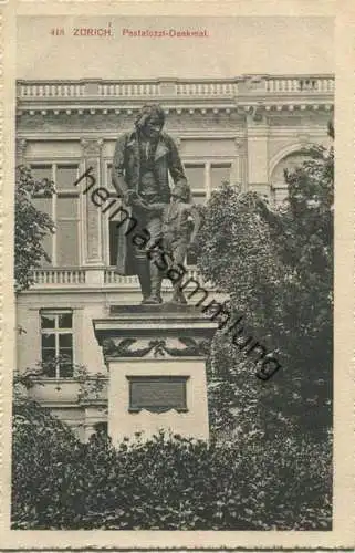 Zürich - Pestalozzi-Denkmal - Verlag Photo- und Karten-Centrale Zürich