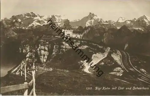 Rigi Kulm mit Tödi und Scheerhorn - Verlag W. Zimmermann-Strässler Luzern