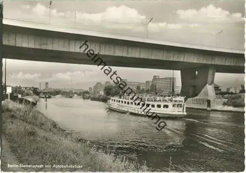 Berlin - Siemensstadt mit Autobahnbrücke - MS Poseidon - Foto-Ansichtskarte - Hans Andres Verlag Berlin