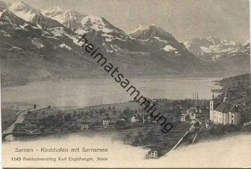 Sarnen-Kirchhofen mit Sarnersee - Verlag Karl Engelberger Stans