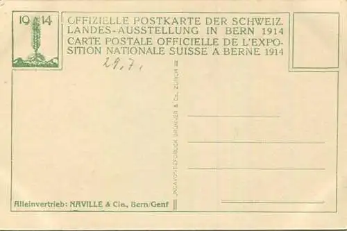 Bern - Konzert im Mittelfeld - Offizielle Postkarte der schweizerischen Landesausstellung 1914