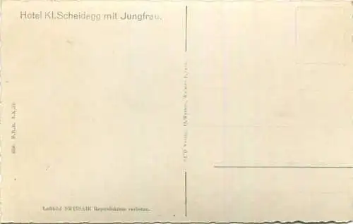 Kleine Scheidegg - Foto-AK - Swissair Luftbild