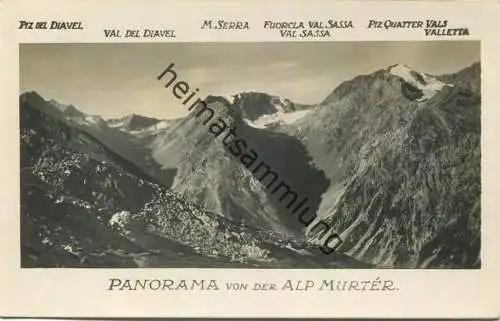 Panorama von der Alp Murter - Foto-AK - Schweiz. Nationalpark Abt. Val Cluoza - Verlag Engadin Press Samaden