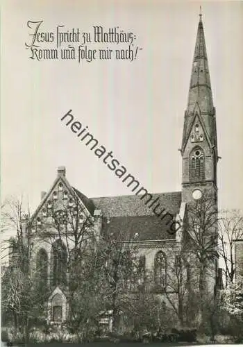 Steglitz - evangelische Matthäus-Kirche Rothenburgstrasse - Foto-Ansichtskarte - Verlag FTB
