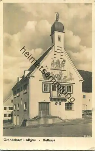 Grönenbach - Rathaus - Foto-Ansichtskarte - Verlag A. Hauber Augsburg