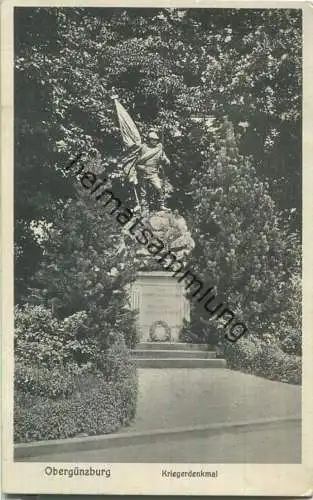 Obergünzburg - Kriegerdenkmal - Verlag A. Feldenauer Obergünzburg