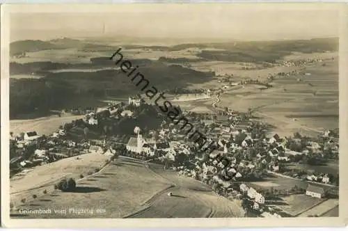 Grönenbach - Fliegeraufnahme - Foto-Ansichtskarte - Verlag A. Weber & Co. Stuttgart