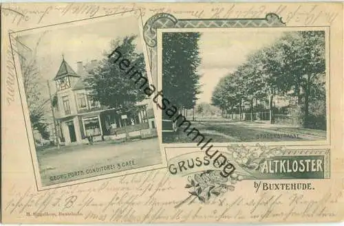 Altkloster b. Buxtehude - Georg Port's Conditorei & Cafe - Staderstrasse - Verlag H. Siggelkow Buxtehude