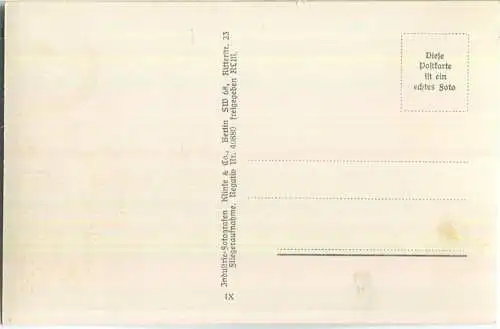 Buckow Märkische Schweiz - Fliegeraufnahme - Foto-Ansichtskarte - Verlag Klinke & Co. 30er Jahre