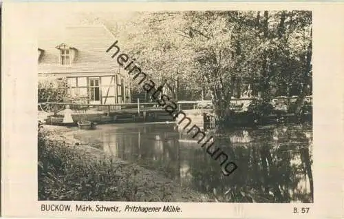 Buckow - Pritzhagener Mühle - Foto-Ansichtskarte - Verlag Ludwig Walter Berlin 30er Jahre