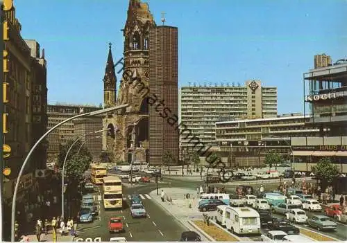 Berlin - Tauentzienstrasse - BVG-Bus - Blick auf die Gedächtniskirche - Verlag Schöning & Co. + Gebrüder Schmidt Berlin
