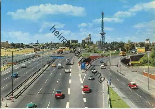 Berlin - Stadtautobahn mit Funkturm - Verlag Krüger