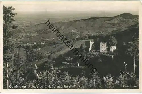 Oberkircher Weinberge und die Schauenburg - Foto-Ansichtskarte - Verlag Photohaus Busam Oberkirch