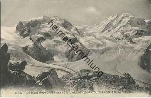 Le Monte Rosa et le Lyskamm vus depuis le Gornergrat - Edition Phototypie Neuchatel