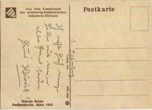 Staraja Russa - Paränokirche - Aus dem Kampfraum der schleswig-holsteinischen Infanterie-Division - 40er Jahre