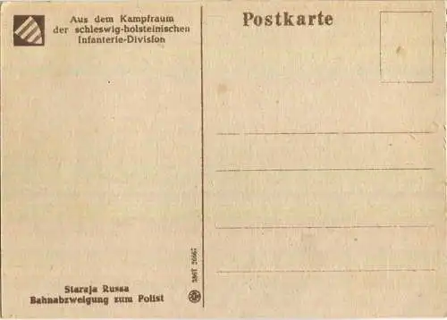 Staraja Russa - Bahnabzweig zum Polist - Aus dem Kampfraum der schleswig-holsteinischen Infanterie-Division - 40er Jahre