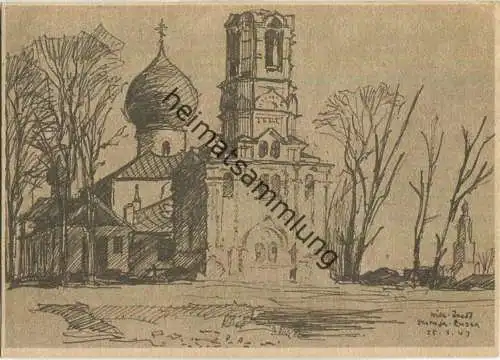 Staraja Russa - Georgien-Kirche - Aus dem Kampfraum der schleswig-holsteinischen Infanterie-Division - 40er Jahre