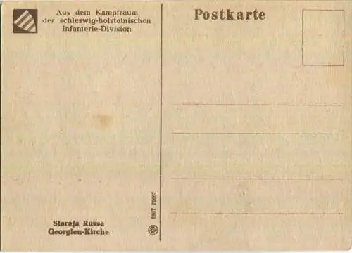 Staraja Russa - Georgien-Kirche - Aus dem Kampfraum der schleswig-holsteinischen Infanterie-Division - 40er Jahre