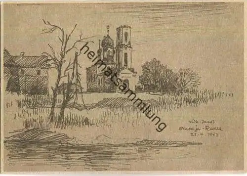 Staraja Russa - Preobraschenskij-Kirche - Aus dem Kampfraum der schleswig-holsteinischen Infanterie-Division