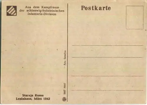 Staraja Russa - Leninhaus - Aus dem Kampfraum der schleswig-holsteinischen Infanterie-Division - 40er Jahre