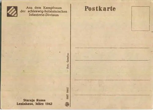 Staraja Russa - Leninhaus - Aus dem Kampfraum der schleswig-holsteinischen Infanterie-Division - 40er Jahre