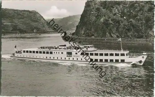 Fahrgastschiff M.S. Hessen - Köln-Düsseldorfer-Rheindampfschiffahrt - Foto-Ansichtskarte - Verlag Schöning & Co Lübeck