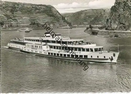 Fahrgastschiff M.S. Berlin - Köln-Düsseldorfer-Rheindampfschiffahrt - Foto-Ansichtskarte Grossformat