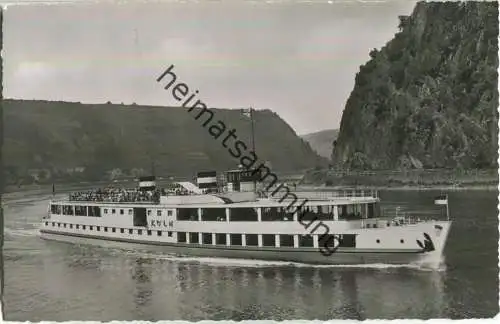 Fahrgastschiff M.S. Köln - Köln-Düsseldorfer-Rheindampfschiffahrt - Foto-Ansichtskarte - Verlag Schöning & Co Lübeck