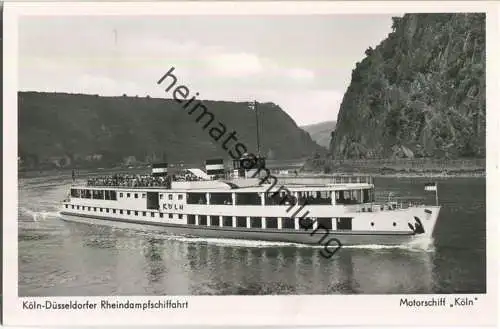 Fahrgastschiff M.S. Köln - Köln-Düsseldorfer-Rheindampfschiffahrt - Foto-Ansichtskarte - Verlag Schöning & Co Lübeck